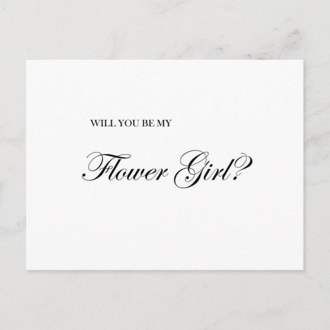 Serez-Vous Ma Carte De Proposition Flower Girl ? (Devant)