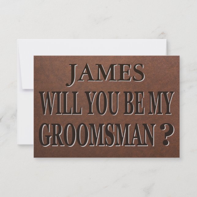 Serez-Vous Ma Carte De Proposition Groomsman (Devant)
