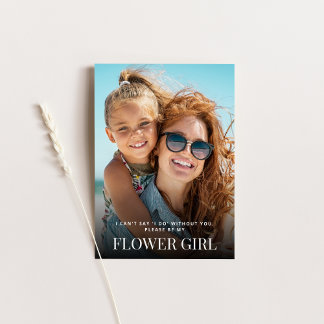 Serez-vous ma carte fille de fleurs avec photo