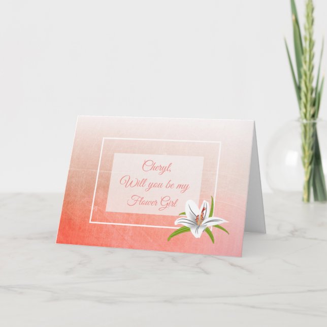 Serez-vous ma carte personnalisée Flower Girl ? (Devant)