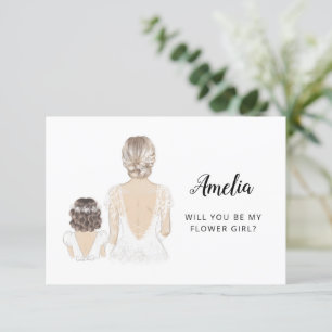 Serez-Vous Ma Carte Plat Proposition Flower Girl