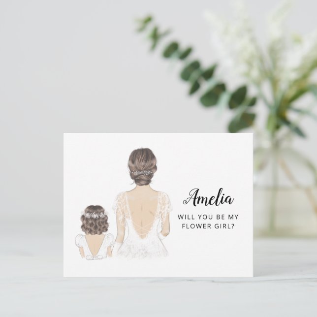 Serez-Vous Ma Carte Postale De Proposition Fleur G (Debout devant)