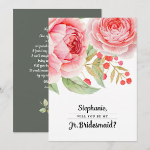 Serez-vous ma demoiselle d'honneur junior ? Carte 