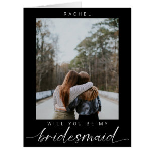 Serez-vous ma demoiselle d'honneur minimaliste Pho