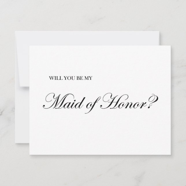Serez-vous ma femme d'honneur Carte de proposition (Devant)