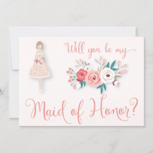 Serez-Vous Ma Fille Des Cartes D'Honneur Brunette