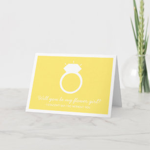 Serez-Vous Ma Fille Fleur ? Carte à anneau jaune