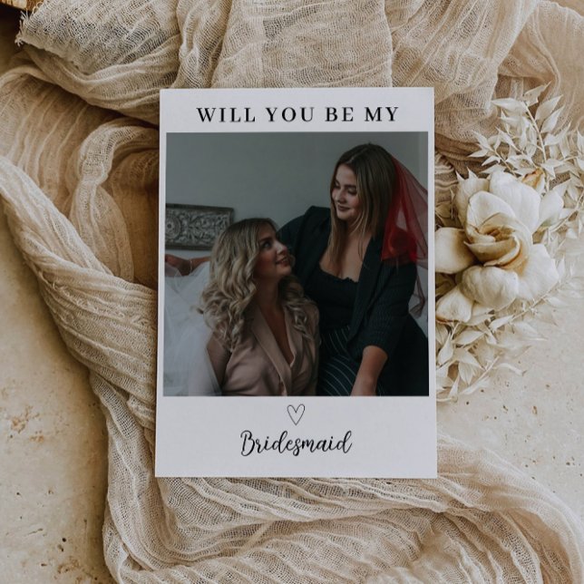Serez-vous mon carte photo d'honneur ? (Will you be my bridesmaid photo card, invitation)