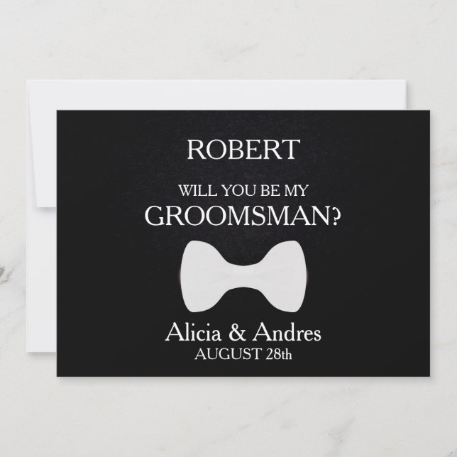 Serez-vous mon Groomsman ? Invitation (Devant)
