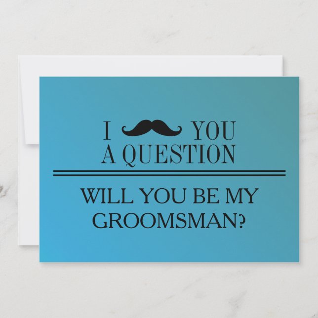 Serez-vous mon Groomsman ? Invitation (Devant)