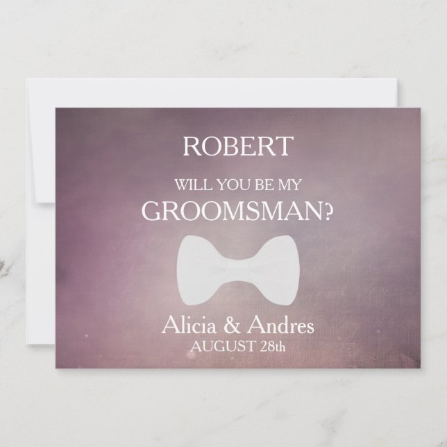 Serez-vous mon Groomsman ? Invitation à la proposi (Devant)