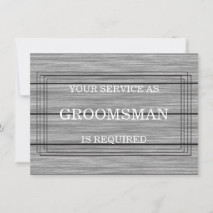 Serez-vous mon Groomsman ? Invitation personnalisé