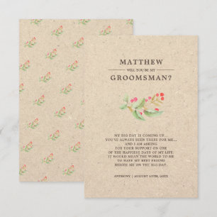 Serez-vous mon Groomsman ? Invitations rustiques