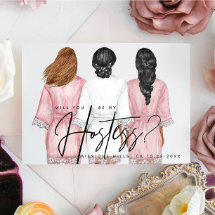 Serez-vous mon hôtesse? Filles en robe carte