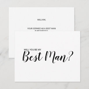 Serez-Vous Mon Meilleur Homme ? Carte de propositi