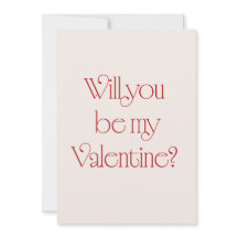Serez-vous mon Saint-Valentin ? Carte minimale