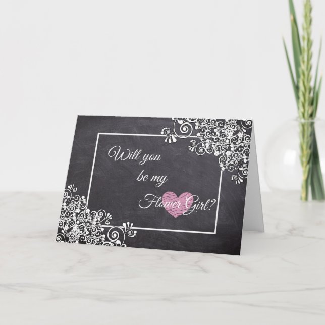 Serez-vous mon style Chalkboard de carte Flower Gi (Devant)