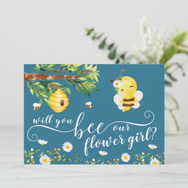 Serez-Vous Notre Carte De Proposition Flower Girl  (Debout devant)