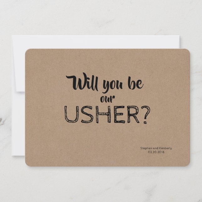 Serez-vous notre carte de proposition Usher (Devant)