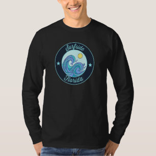 Serfside Fl Florida Souvenir Nautical Surfer Graph T-Shirt