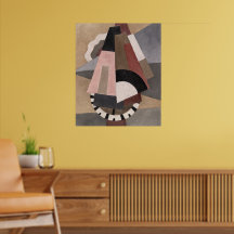 Serge Charchoune Composition Cubist Earth Tone