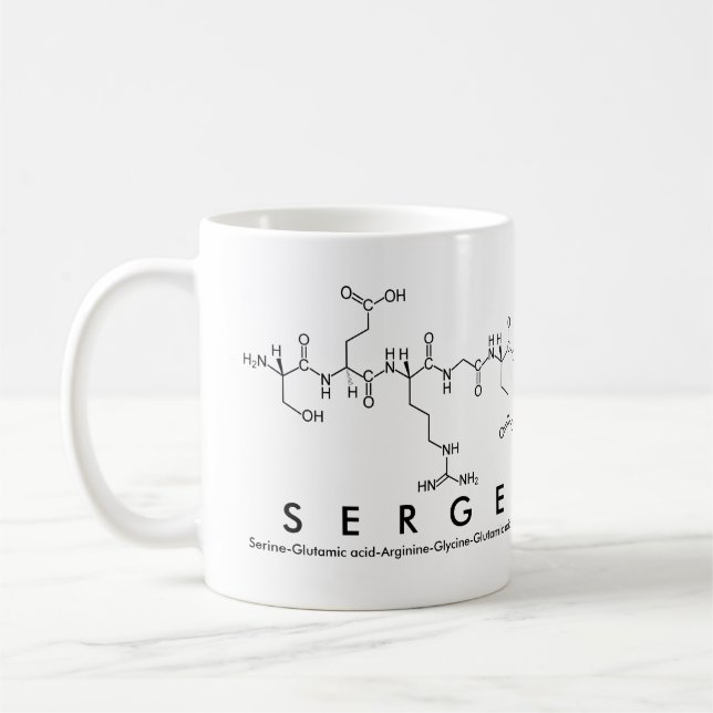 Serge peptide name mug (Left)