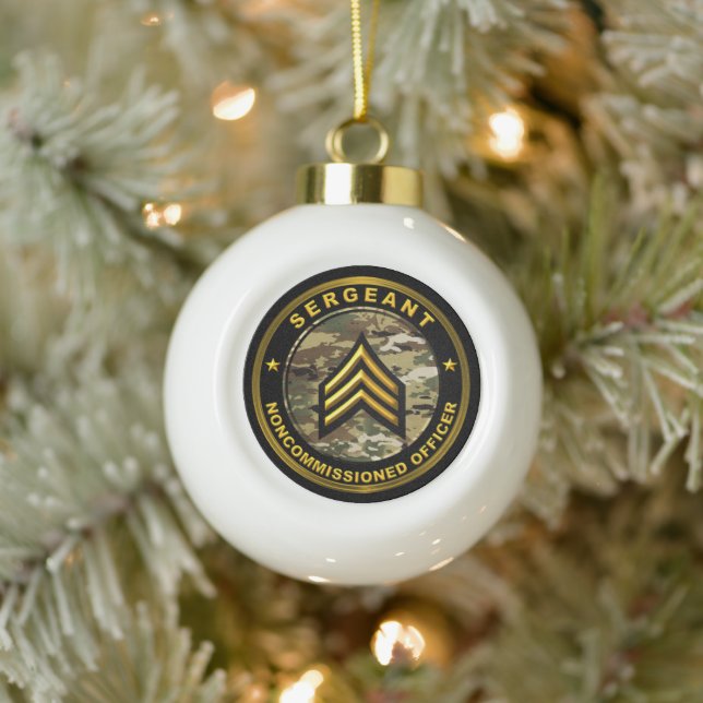 Sergeant Christmas Ceramic Ball Christmas Ornament (Tree)