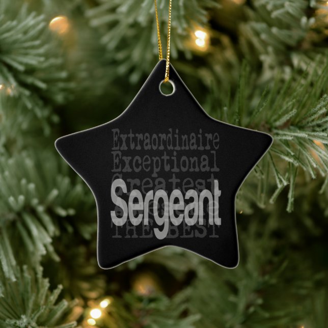 Sergeant Extraordinaire Ceramic Ornament (Tree)