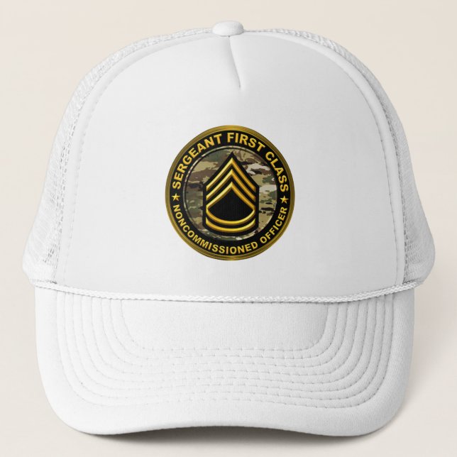 Sergeant First Class  Trucker Hat (Front)