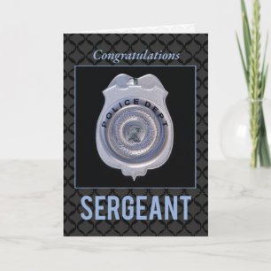Sergeant in Police Department Promotion Congratula Card