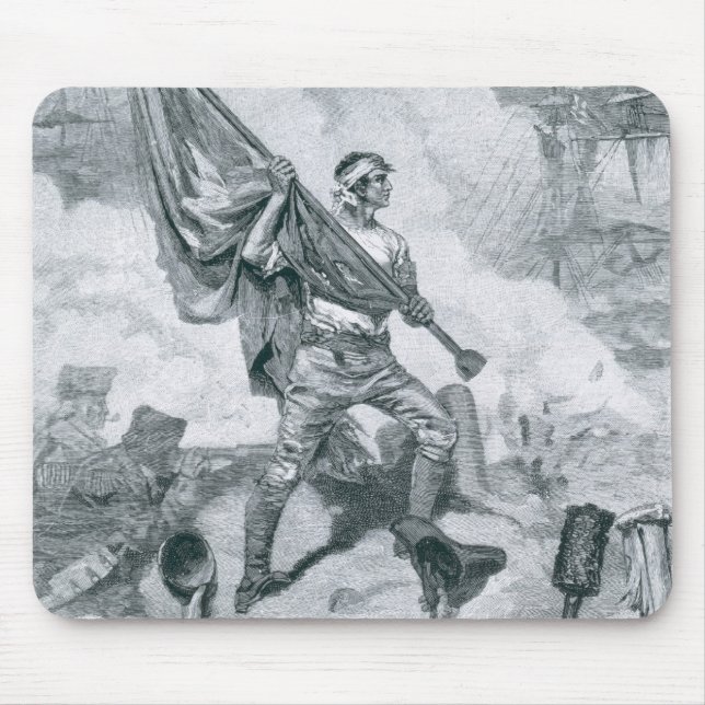 Sergeant Jasper at the Battle of Fort Moultrie Mouse Pad (Front)