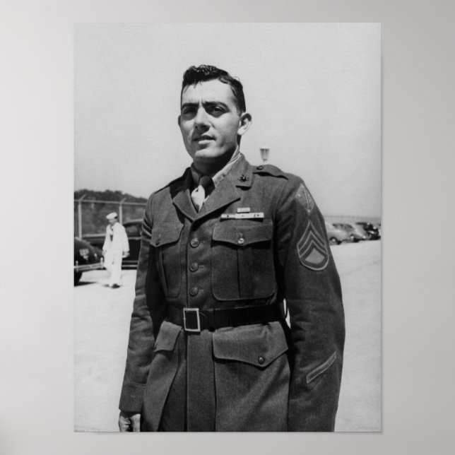 Sergeant John Basilone Stateside - WW2 1943 Poster (Front)