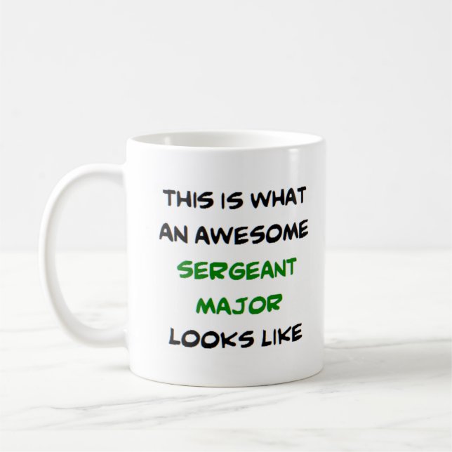 sergeant major, awesome coffee mug (Left)