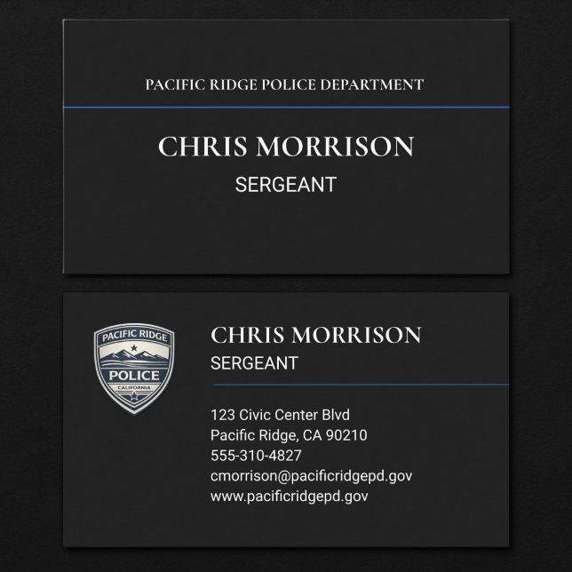 Sergeant Police Officer Business Card (Creator Uploaded)