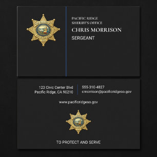 Sergeant Police Officer Law Enforcement Business Card