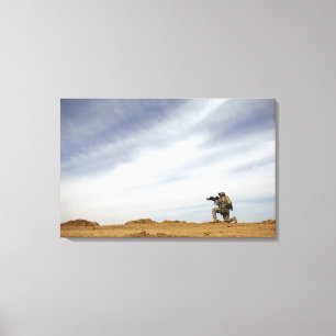 Sergeant provides security canvas print