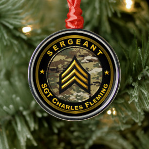 Sergeant SGT  Metal Ornament
