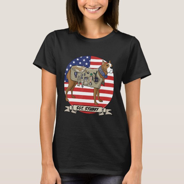 Sergeant Stubby American war dog T-Shirt (Front)