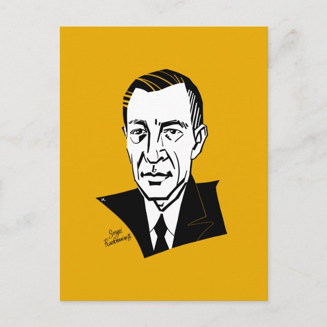 Sergei Rachmaninoff Postcard (Front)