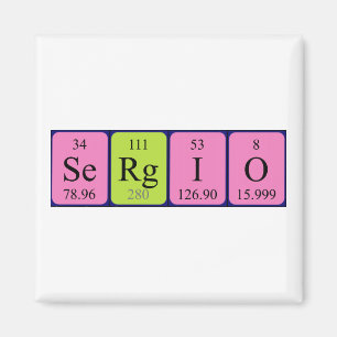 Sergio periodic table name magnet