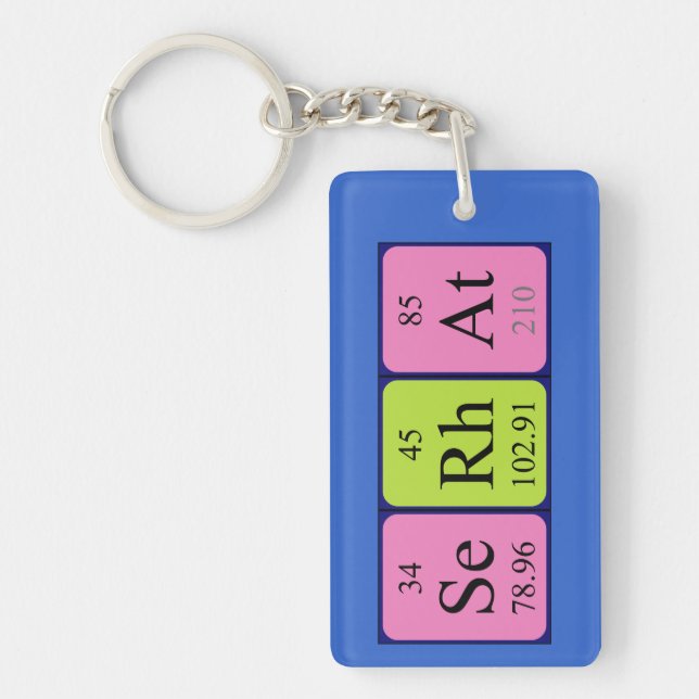 Serhat periodic table name keyring (Front)