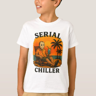 Serial Chiller Funny Horror Hockey Mask Vacation T-Shirt