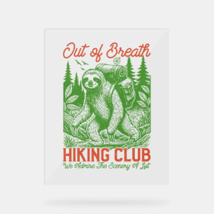 Serial Chiller Sloth Hanging from Branch Acrylic Sign