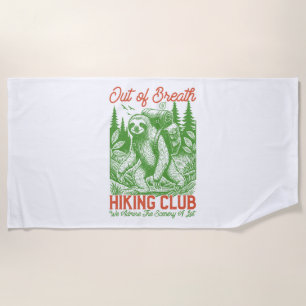 Serial Chiller Sloth Hanging from Branch Beach Towel