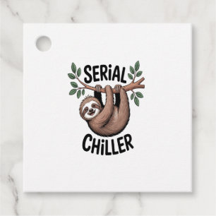 Serial Chiller Sloth Hanging from Branch Favour Tags