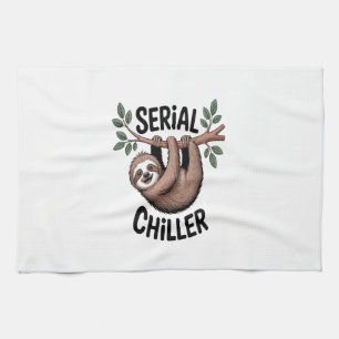 Serial Chiller Sloth Hanging from Branch Kitchen Towel