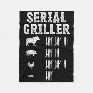 Serial Griller Funny Grilling Grill Bbq Master Fun Fleece Blanket