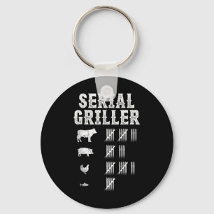 Serial Griller Funny Grilling Grill Bbq Master Fun Keychain