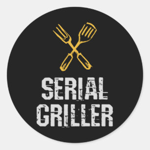 Serial griller Grill BBQ master Grill cutlery Classic Round Sticker