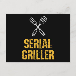 Serial griller Grill BBQ master Grill cutlery Postcard